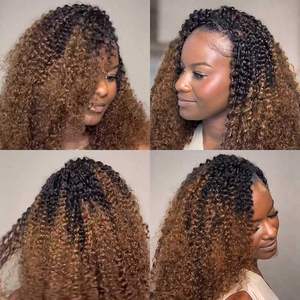 Cheveux humains vierges 1B/30 <span class=keywords><strong>Miracle</strong></span> Knots en vrac pour tresses au crochet, pré-bouclées, 12-30 pouces, texture naturelle, vente en gros directe usine OEM - Product Image 3