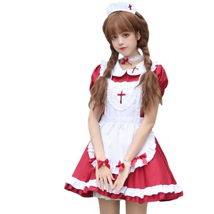 Japanese Lolita Maid Dress Cross Cosplay Costume Women Adult Outfit With Label And Tags 8097 - Product Image 5