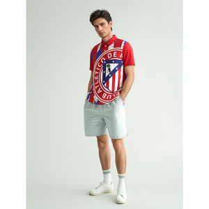 Camiseta del Club Atlético de Madrid, Tejida en Poliéster, con Logotipo Estampado, Talla Grande, de Secado Rápido, Diseño Moderno Unisex para Hombre y Mujer - Product Image 1