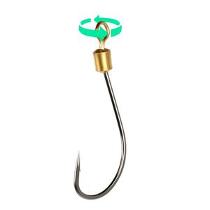 고탄소강 5개입 낚시 바늘 세트 단일 원형 미늘 지그 롤링 스위벨 잉어 지렁이 미끼 피쉬훅 - Product Image 5