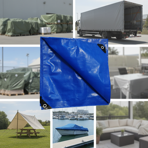 Bâche en tissu brocart 120 GSM imperméable 3m x 3m verte anti-UV/résistante aux déchirures avec œillets renforcés pour voiture, <span class=keywords><strong>piscine</strong></span>, caravane - Product Image 5