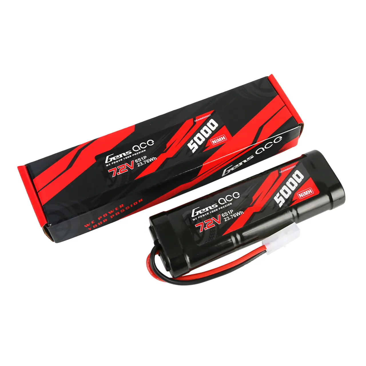 Bateria Gens Ace 7.2V NIMH SC5000mAh rc com plugue Tamiya para carro RC/barco RC/Helicóptero