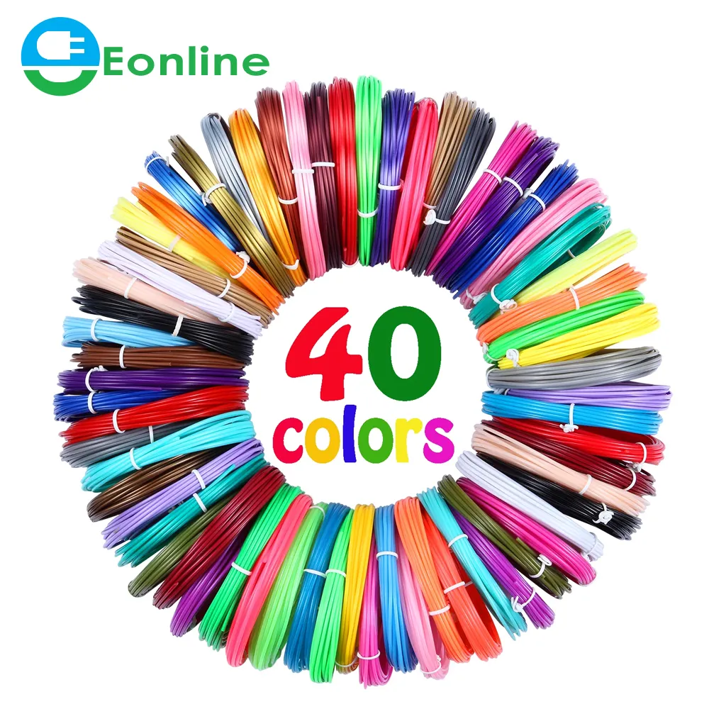 Eonline PLA renkli kokusuz emniyet plastik 3D kalem Filament çapı 1.75mm 3D baskı kalem çocuklar doğum günü için yaratıcı noel