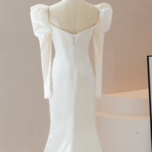 Jancember RL314 Modest Satin Sweetheart Slim Party <b>Wedding</b> <b>Dresses</b> Mermaids - Product Image 4