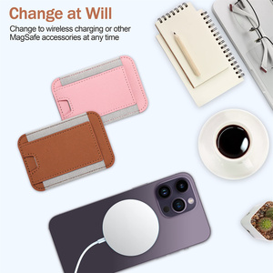 Sacs de carte de portefeuille en nylon élastique en cuir magnétique de qualité supérieure étui de téléphone portable pour Apple IPhones 14 15 16 Plus Pro Max - Product Image 6