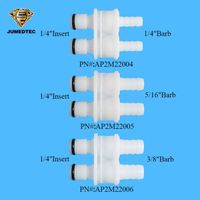 Connecteur de tuyau médical certifié ROHS à double tube à fermeture rapide en plastique POM lisse de 1/4 pouce à basse pression
