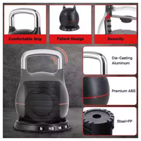 Dinuo - Vente en gros de kettlebell de compétition réglable de 20 kg - 44 lb, poignée antidérapante, base stable pour la maison et la salle de sport commerciale
