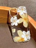 Coque de téléphone en TPU motif floral Lys style vacances pour iPhone 17 Air 16 15 14 Pro Max – Personnalisable