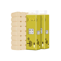 Fabricant de papier hygiénique en pâte de bambou en rouleau 3 plis épaississant doux de haute qualité sans noyau personnalisé