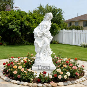 Statue de femme en marbre grandeur nature, artisanat de <span class=keywords><strong>sculpture</strong></span> de haute qualité TREVI, pour château et jardin - Product Image 6