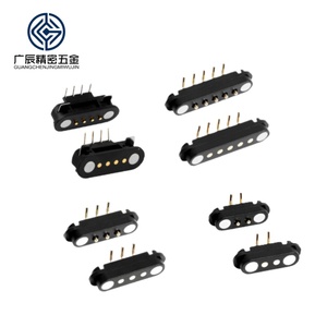 Пружинный разъем Pogo Pin с шагом 2,54 мм, 2, 3, 4, 5 контактов, штекер/гнездо, водонепроницаемый, изогнутый, магнитный - Product Image 1