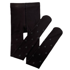Collants/collants pour femmes avec nœud en forme de cœur imprimé épais en velours double couche de couleur chair pour l'hiver - Product Image 5