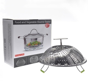 Vaporizador de verduras plegable portátil de acero inoxidable vaporizador de cocina con vaporizador <span class=keywords><strong>extensible</strong></span> para varios tamaños - Product Image 4