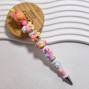 <span class=keywords><strong>Stylo</strong></span> à bille perlé DIY fait main avec perles aléatoires et peintes à la main, fournitures de perlage, boîte surprise mignonne, vente en gros - Product Image 3