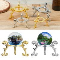 Support de Présentation Écologique Poli pour Boule de Cristal avec Base en Cristal pour Décoration de Bureau et Ornement Domestique