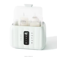 BPA Free pemanas makanan bayi, prosesor penghangat botol ganda multifungsi layar LCD rumah tangga garansi 1 tahun