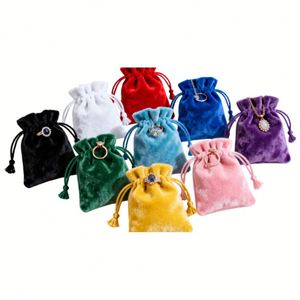Pochette à bijoux en velours personnalisée, sac en velours à cordon personnalisé avec logo de marque - Product Image 5