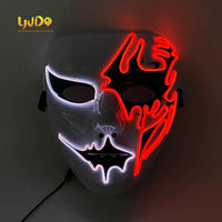 Masque facial pour lunettes de fête d'événement avec Led Halloween masque Led Rave fête Purge masque facial lueur jouets pour adultes décoration d'anniversaire