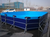 Bâche avec logo de piscine hors sol PVC piscine avec cadre métallique piscine flexible bâche pliable à haute résistance