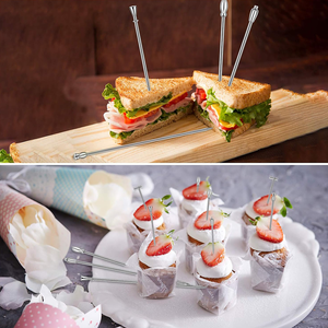 Tusuk koktail stik Cocktail tusuk gigi baja nirkarat Bar Martini Olive Picks untuk Bar Barbekyu buah berdarah Mary minuman tongkat - Product Image 5