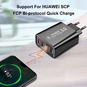Logotipo personalizado PD20W <span class=keywords><strong>QC3</strong></span> 0 Cargador rápido con 3 USB Adaptador de múltiples puertos Viaje Carga rápida Teléfono Tablet USB C PD20W - Product Image 4