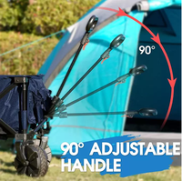 Chariot de Camping pliable pour l'extérieur, utilitaire de plage, chariot pliable, poussette à quatre roues