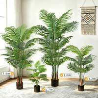 Plantes artificielles haut de gamme en PE, 1,80 m, grand format, en pot, imitation verdure réaliste : Palmier du voyageur et Oiseau de paradis