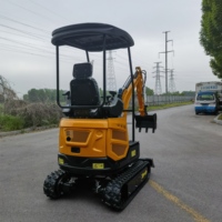 Nueva Miniexcavadora Hidráulica Económica, Pequeña Excavadora, Microexcavadora, Miniexcavadora Más Pequeña de 1.8 Toneladas