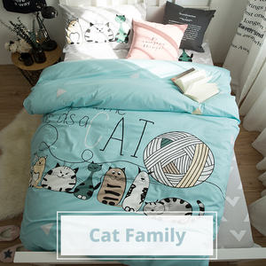 Ensemble trois pièces en coton tricoté pour enfants, couverture de sieste, housse de couette, imprimé animal, literie pour bébé, anti-bactérien - Product Image 4