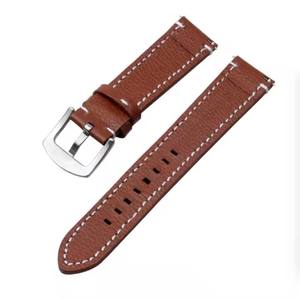 Bracelet de <span class=keywords><strong>montre</strong></span> en cuir de grain supérieur 18mm 20mm 22mm hommes cuir de vachette Litchi Grain Bracelet de <span class=keywords><strong>montre</strong></span> Bracelet souple - Product Image 5