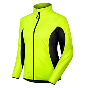 Chaqueta de Ciclismo Deportiva SPRINT SPORTS con Logotipo Personalizado Sublimado, Manga Larga, Color Amarillo Neón con Paneles Negros, Cierre Frontal Completo - Product Image 6