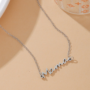 Collar con colgante de letra para mamá, joyería de moda de aleación de zinc, regalo para el día de la madre, aniversario - Product Image 2