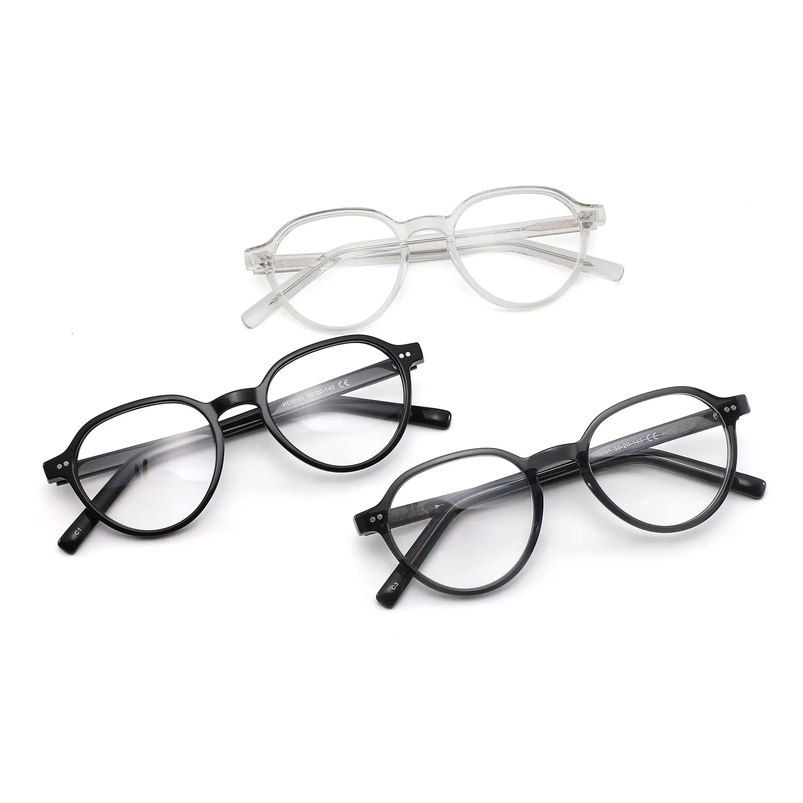2023 사용자 정의 빈티지 복고풍 라운드 편광 거울 안경 남성 여성