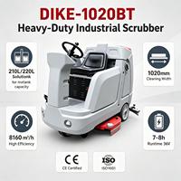 DIKE 1020BT Mesin Pembersih Lantai Tipe Ride-on Lebar 1020mm Tangki 210L 8160/H Pembersihan Air Dingin Operasi Mudah Baru 36V Garansi 1 Tahun