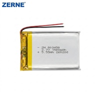 Batterie Lipo Pouch Cell fiable 803450 80x34x50mm 3.7V 1500mAh pour éclairage LED et objets connectés intelligents