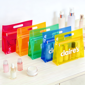 New PVC Makeup Bag Portable Handheld Cosmetic Pouch Travel Toiletry Organizer Bag Skincare Toiletries Storage Bag - Product Image 4