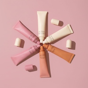 Tubes de Rouge à Lèvres Vides en PE Mat Rose Slim D19mm 15ml 20ml Personnalisés avec Capuchon Pompe Pulvérisateur pour Masque Facial - Product Image 3