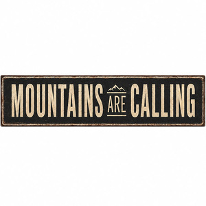 Pancarte Métallique Vintage Montagnes Rétro pour <span class=keywords><strong>Randonnée</strong></span> en Plein Air, Décoration Rustique pour Cabane, Camping-car, Garage, Affiche Métallique Style Ancien - Product Image 5