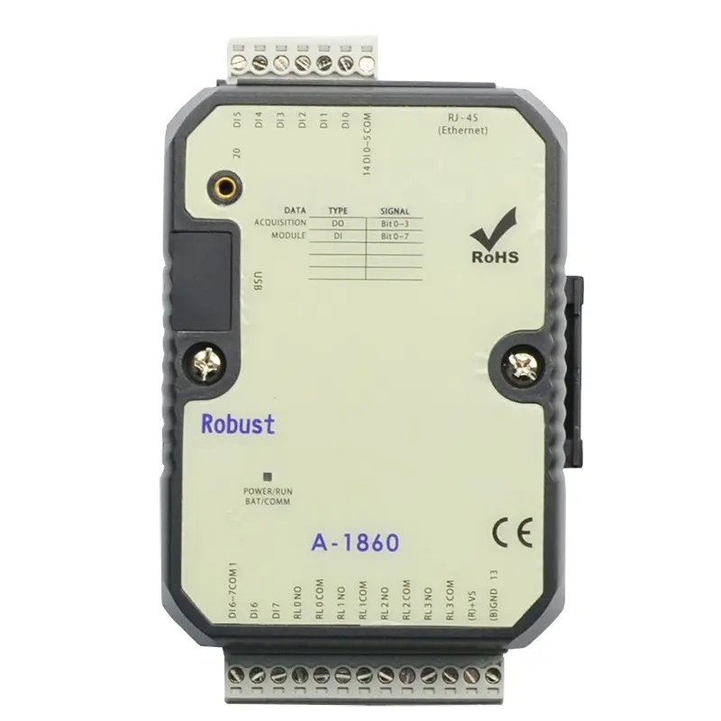 Modbus TCP IO Module with Ethernet port power relay output(A-1860)