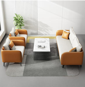 Canapé 1 2 3 places 1 + 1 + 3 Ensemble de canapé moderne en cuir PU d'attente pour le salon et le bureau Canapé d'îlot Design moderne pour <span class=keywords><strong>meett</strong></span> - Product Image 5
