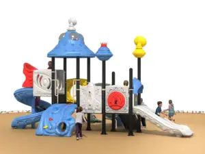 Maidele enfants jouer jeux maison équipement en plastique toboggan parc d'attractions installations aire de jeux extérieure