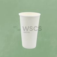 Gobelet en papier blanc uni, biodégradable, écologique, recyclable, jetable, durable, à double paroi, personnalisable, imprimé en sérigraphie