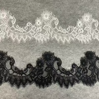Dentelle Voile Élastique Cils Chantilly Utilisée pour Accessoires de Vêtements, Décoration, Accessoires DIY, Sous-vêtements et Soutien-gorge