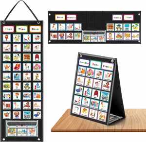 Juguete Educativo para Niños, Tabla de Tareas Visual, Tabla de Rutinas de Fieltro, Material Escolar para Niños Pequeños, 42x12.8 Pulgadas, Personalizable - Product Image 1