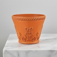 Pot de fleurs en plastique durable de style shabby chic européen, design classique, trou de drainage, capacité de 10,2 L, décoration de jardin domestique, PP