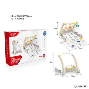 <span class=keywords><strong>Gimnasio</strong></span> de Juego y Andador 2 en 1 para Bebés, Tapete de Actividades con Piano, Juguetes Sensoriales Suaves, Diseño Seguro y Estable, Perfecto para 0-24 Meses - Product Image 4