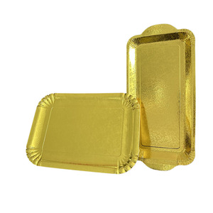 Vaisselle de fête à motifs personnalisés, assiettes à gâteau en papier kraft - Product Image 5