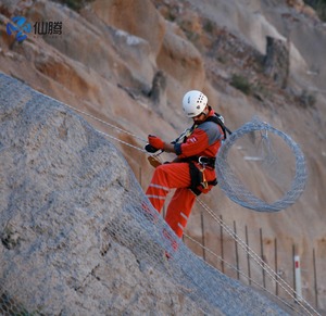 Cao linh hoạt dốc Chuỗi liên kết dây thép lưới rockfall bảo vệ lưới để bán - Product Image 5