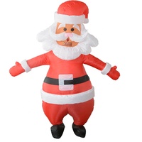 Gonflable Père Noël Arbre de Noël Gingerbread Man Xmas Deer Blow Up Funny Cosplay Costume pour Adulte (Enfants)