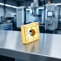 Plaquettes de tournage interne carrées en carbure revêtues PVD/CVD CNMG120408 FONHAE OEM pour tournage CNC d'acier inoxydable, dureté HRA 91.9-92.6